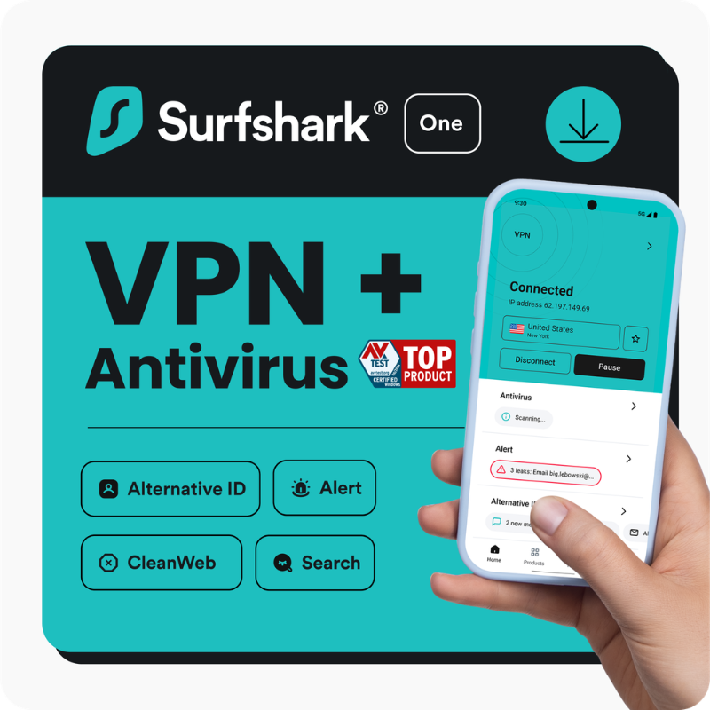 Surfshark One (Antivirus + VPN) 1 Year