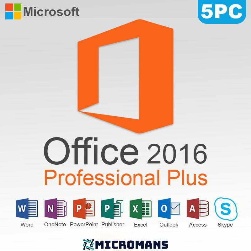 Microsoft Office 2016 Professional Plus -Lifetime Activation (5PC ...